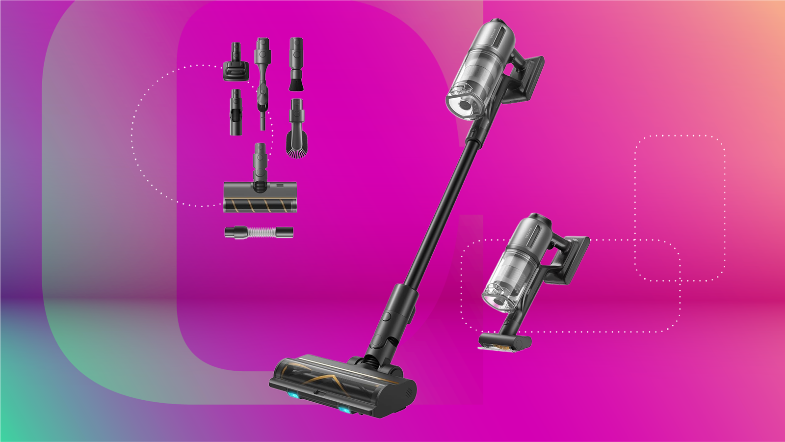 The Dreame Z30 and its accessories