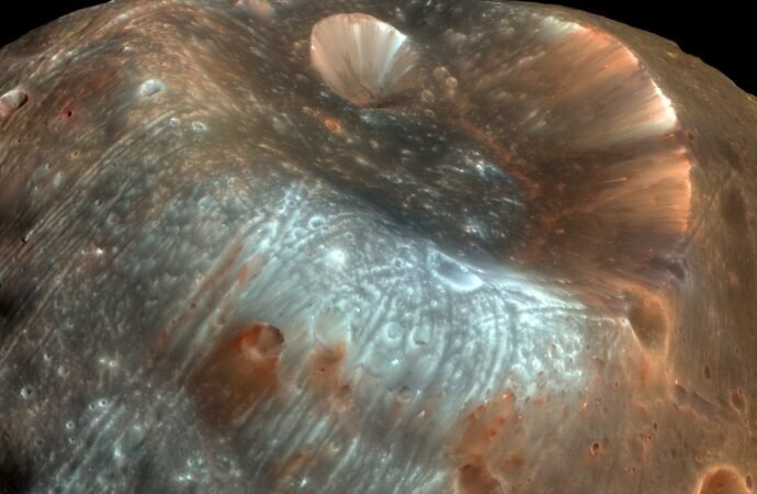 APOD: 2026 October 9 – Stickney Crater – NASA Science
