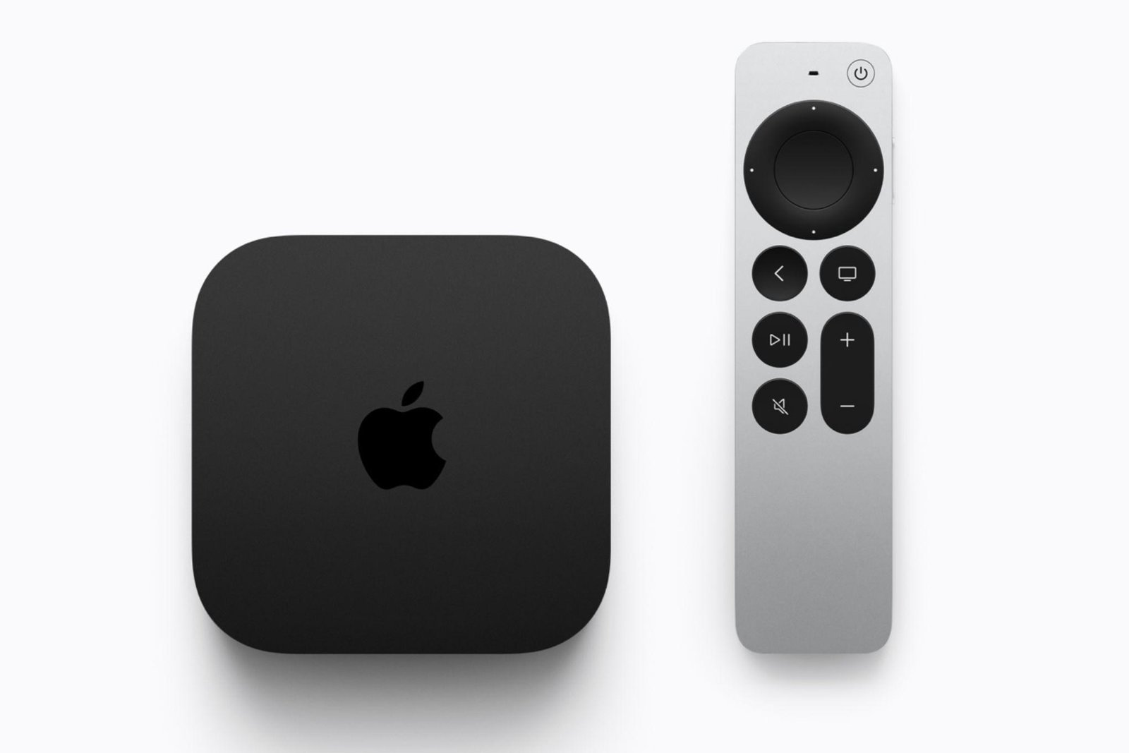 The 2026 Apple TV 4K box and remote.