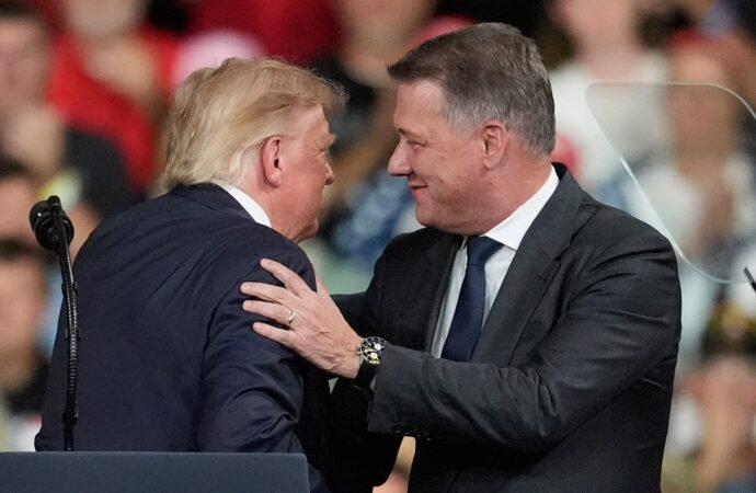 Audi CEO Gernot Döllner appears on stage with Trump at a Republican campaign rally to announce a new car factory in Georgia | Fortune