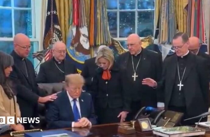 Catholic bishops apologise for ‘exploited’ Trump meeting