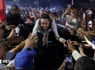 Crowds welcome Venezuela’s María Machado after months in exile
