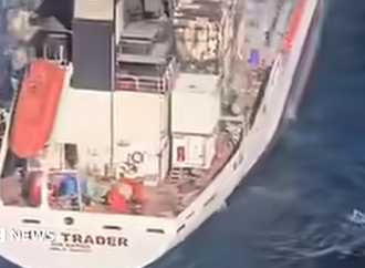 Eight crew missing after drone attack leaves tanker ablaze off Romania’s coast