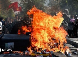 Fires break out at French schools as students protest nationwide