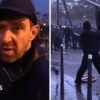 Fireworks and tear gas as protesters and riot police clash in Paris