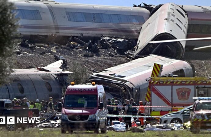 High-speed train crash kills at least 68 people in Spain
