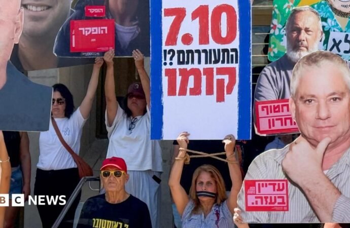 Israelis demand accountability over 7 October failures three years after attacks