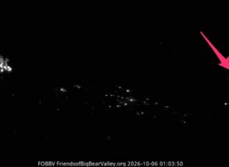 Meteor spotted flying over bald eagle nest