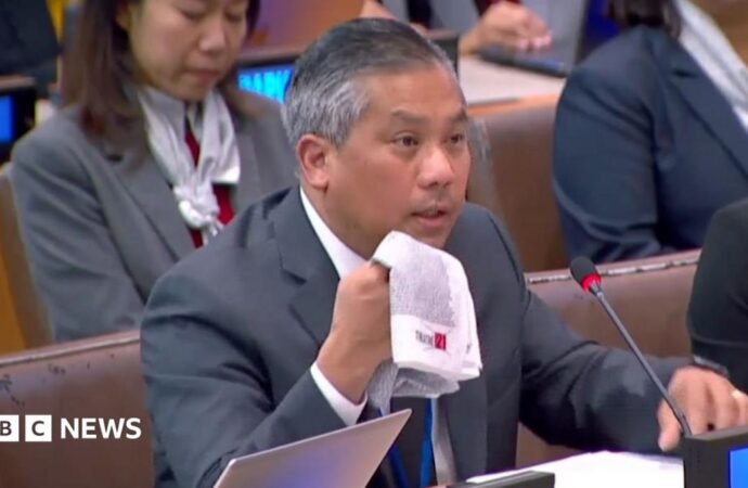 Myanmar diplomat breaks down as he urges world to ‘end silence on our suffering’