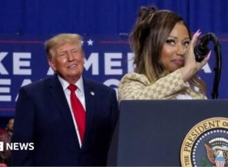 Nikki Minaj joins Trump onstage at Michigan rally