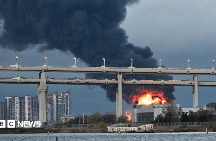 Oil facilities hit in deadly overnight attack on St Petersburg