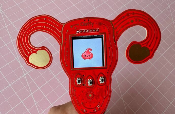 Play ‘Doom’ on this tiny, uterus-shaped period tracker