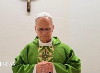 Pope pictured for first time since surgery and cancer diagnosis