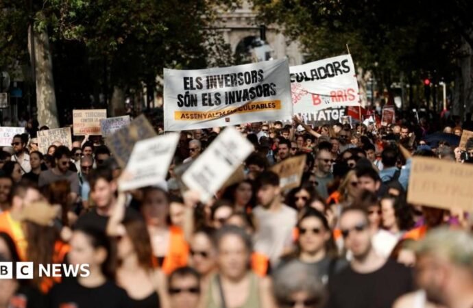 Protesters across Spain demand action over housing crisis