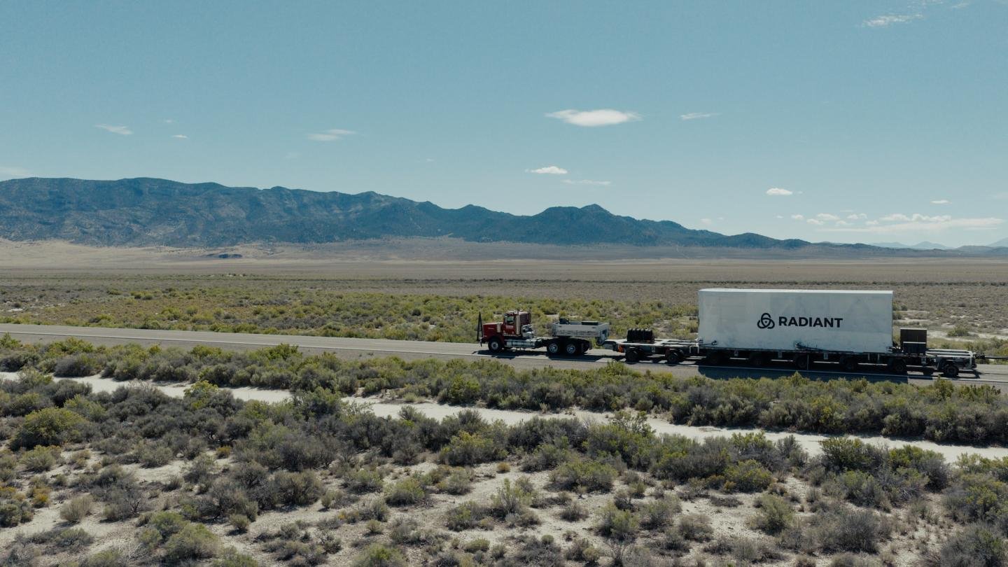 Radiant transports its 1-megawatt, Kaleidos nuclear microreactor from California to the Idaho National Laboratory for testing.
Photo credit: Radiant