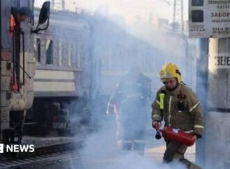 Russian drone attack on Ukrainian train station kills at least 14, officials say