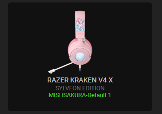 Screenshot of the Razer Synapse software showing that it has detected the Razer Kraken V4 X.