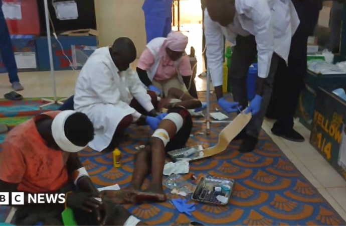 Sudan army drones hit mourners and fuel market killing more than 200 people, sources say