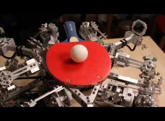 This robot exists solely to bounce ping-pong balls