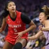 WNBA: Angel Reese stars as Atlanta Dream win first Finals match with victory against Golden State Valkyries