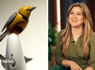 What’s going on between Kelly Clarkson and a Brooklyn store bird?