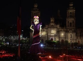 World’s tallest Day of the Dead sculpture erected in Mexico City