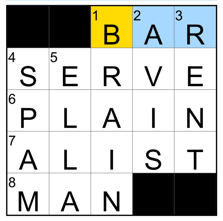 The completed NYT Mini Crossword puzzle for Oct. 8, 2026.