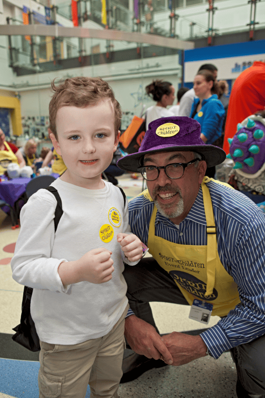 Steven Silverstein at a Spirit of Children event.