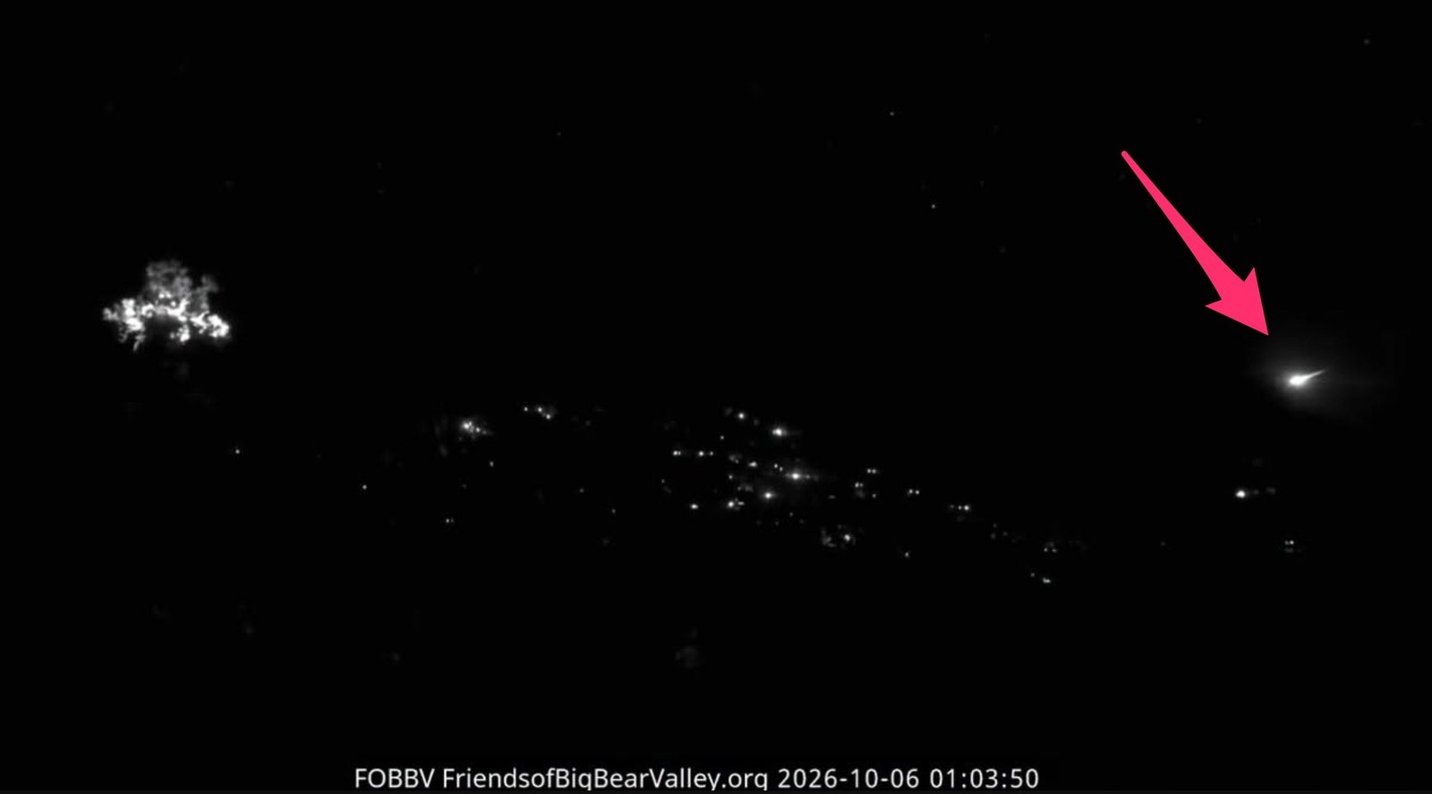 image of meteor at night